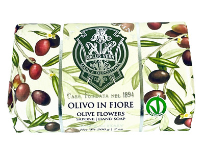 LA FLORENTINA OLIVE FLOWERS SOAP BAR MADE IN ITALY 7 OZ.