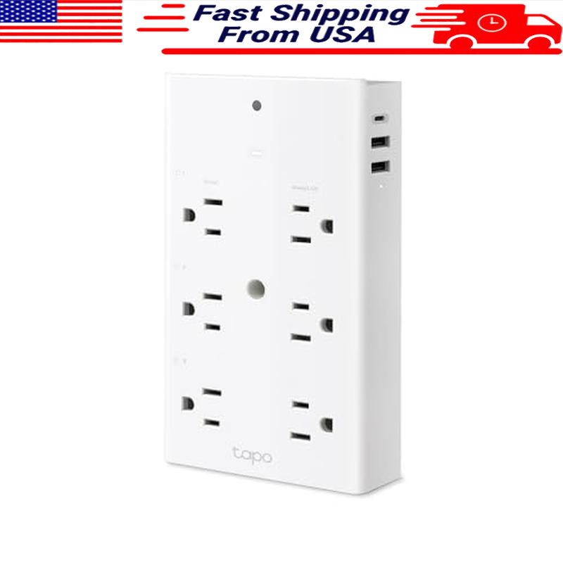 Smart Plug Outlet Extender 9-in-1 Surge Protector USB Fast Charging Night Light-image