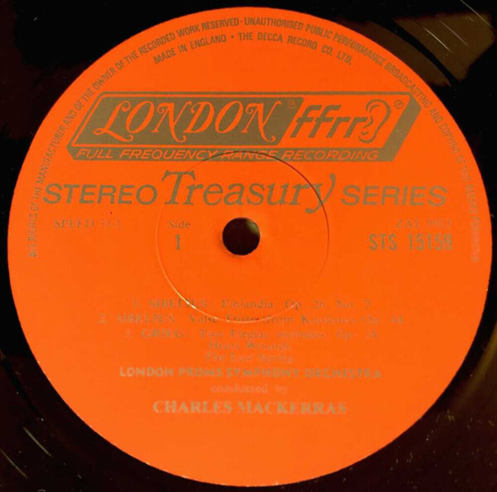 米LP Charles Mackerras, London Proms Symphony Orchestra Music Of Sibelius And Grieg - Finlandia STS15159 LONDON 未開封 /00260 London Proms Symphony, Charles Mackerras, Grieg, Sibelius