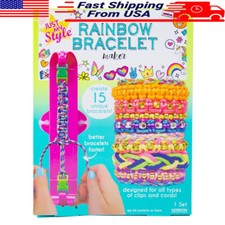 DIY Multicolor Satin Cord Bracelet Maker Kit Jewelry Craft Beading Tool New