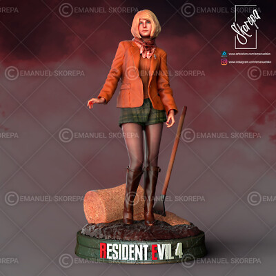 Ashley Graham, Resident Evil, Figur, 3D Druck, Statue, UNBEMALT
