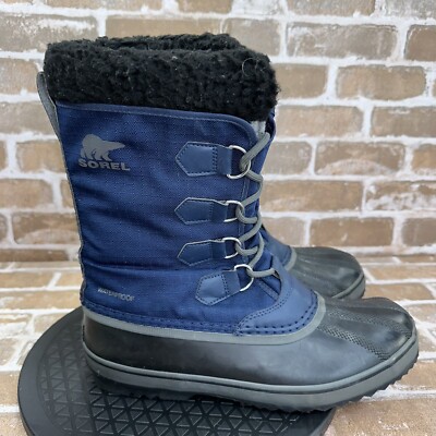 Sorel 1964 Pac Nylon Winter Waterproof Snow Boots Navy Blue NM3487