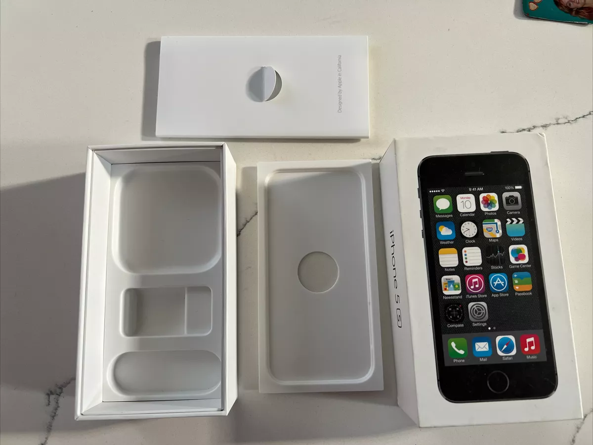 iPhone 5s empty box ONLY with NO accessories No Phone for 16 GB Space Black  | eBay