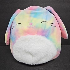 Candy Tie Dye Pastel Rainbow Bunny Squishmallow - 2020 Kellytoy 12" CLEAN!