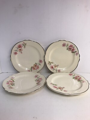 HOMER LAUGHLIN VIRGINIA ROSE BREAD BUTTER/ DESSERT