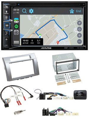 Alpine DAB TMC Bluetooth 2DIN USB Lenkrad Navigation für Toyota Corolla Verso 20