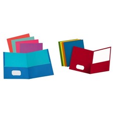 Oxford 2 Pocket Folders, Textured Paper, 25 Per Box 53274EE Assorted Colors