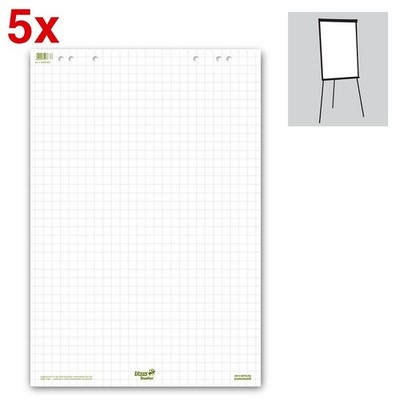 Ursus  Flipchart-Papier Green kariert 68,0 x 99,0 cm, 20 Blatt, 5 Blöcke
