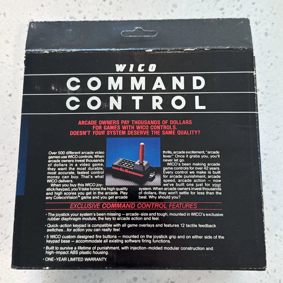 Wico Command Control Joystick/Keypad For ColecoVision In Box - Tested - Image 2 of 4