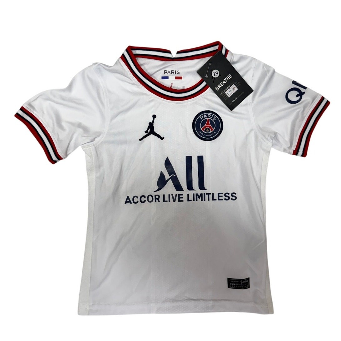 Nike Paris Saint Germain PSG White Football Soccer Jersey Kids