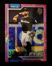 2026 Topps Series 1 #194 Otto Lopez Pink Holo Foil SP Miami Marlins
