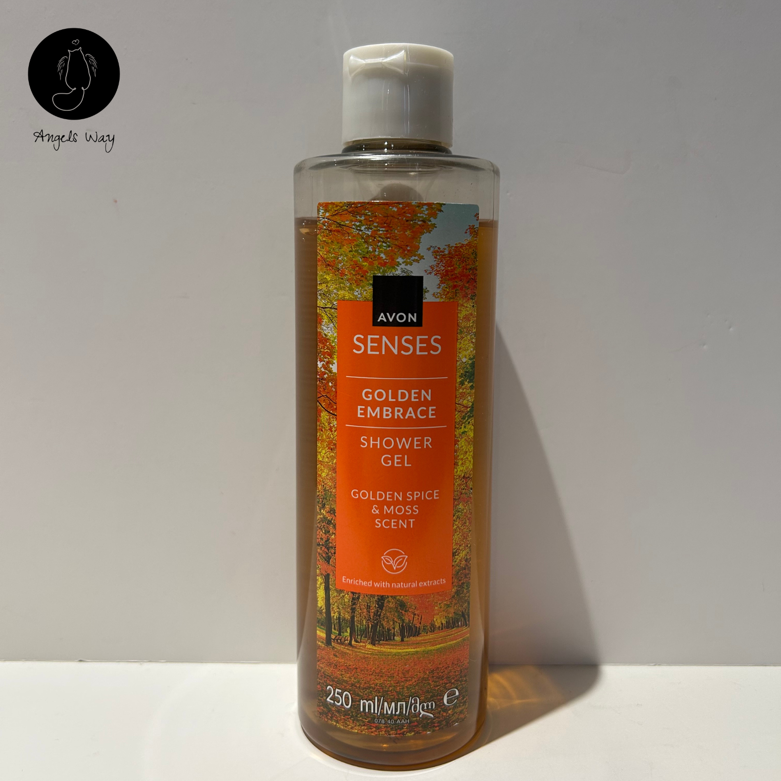 Avon Senses Golden Embrace Shower Gel 250ml Golden Spice & Moss