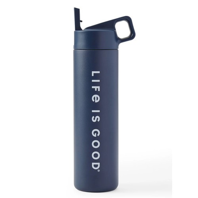 #ad #ad Life is Good LIG Tonal Horizontal 20 oz. Straw Bottle NEW Stainless Steel $16.99