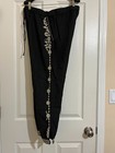 Johnny Was Los Angeles Linen Embroidered Jogger Elastic Drawstring Pants Large — photo 7