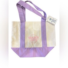 TRADER JOE'S Lavender Mini Canvas Tote
