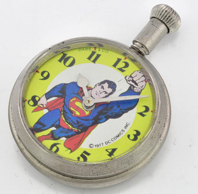 Vintage Superman x Dabs & Co Pocket Watch By Westclox