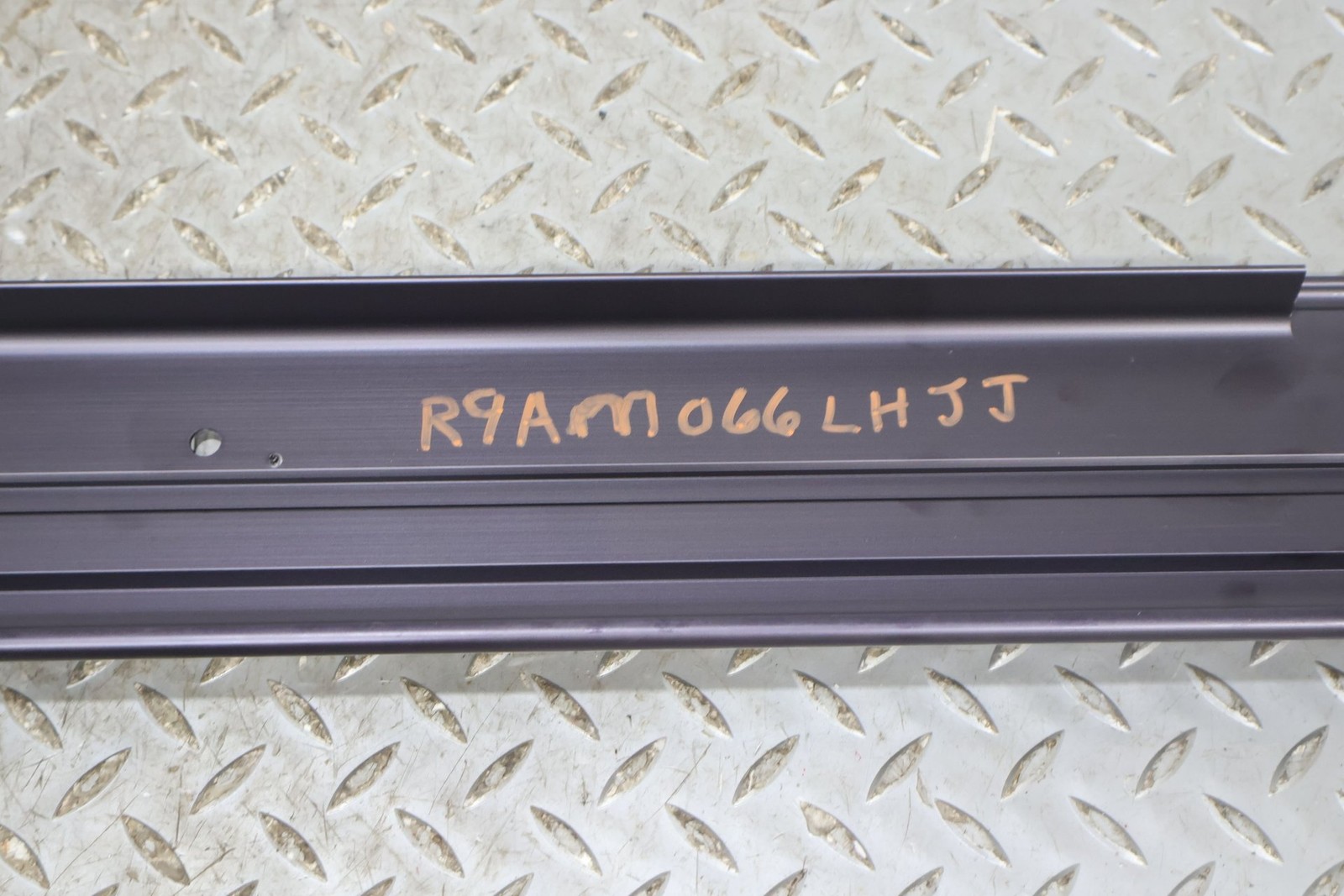 09 Aston Martin V8 Vantage Left LH Interior Door Sill Plate W/ Insert (Black)