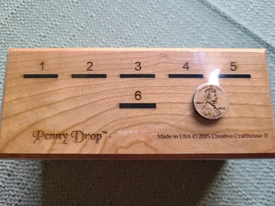 NEW Penny Drop Game, Wood Box for 2-6 Players Made In USA
