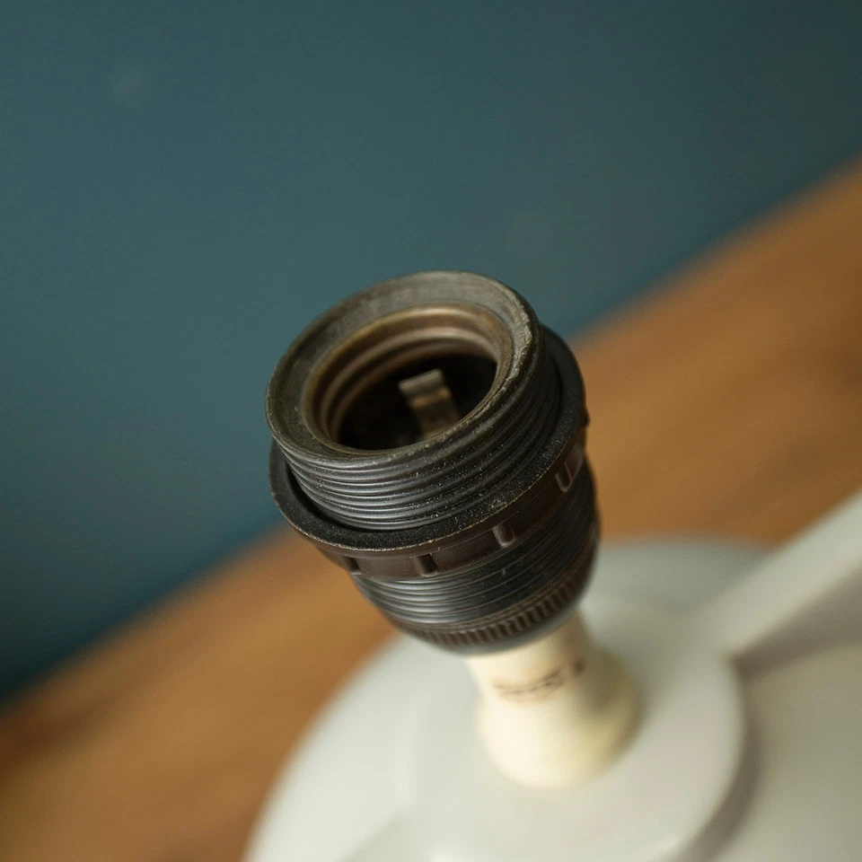 Винтажная лампа IKEA постмодернистская космическая эпоха белая керамическая шариковая лампа 1990-е - Изображение 4 из 4