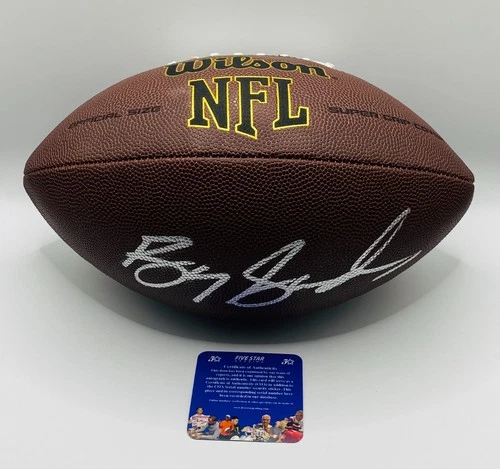 Barry Sanders Signed Football With COA (461689) (Lions)
