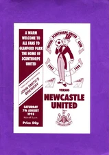 Scunthorpe United v Newcastle United  93/94