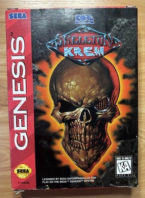 SKELETON KREW SEGA GENESIS COMPLETE IN BOX GREAT CONDITION VERY RARE HTF GRAIL!