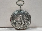 ONE OF A KIND VERGE FUSEE POCKET WATCH WITH RELIEF  "ABRAHAM SACRIFICES ISAAC "