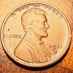 1911-S Lincoln Wheat Cent Hard to Find VG/F mintage 4,026,000