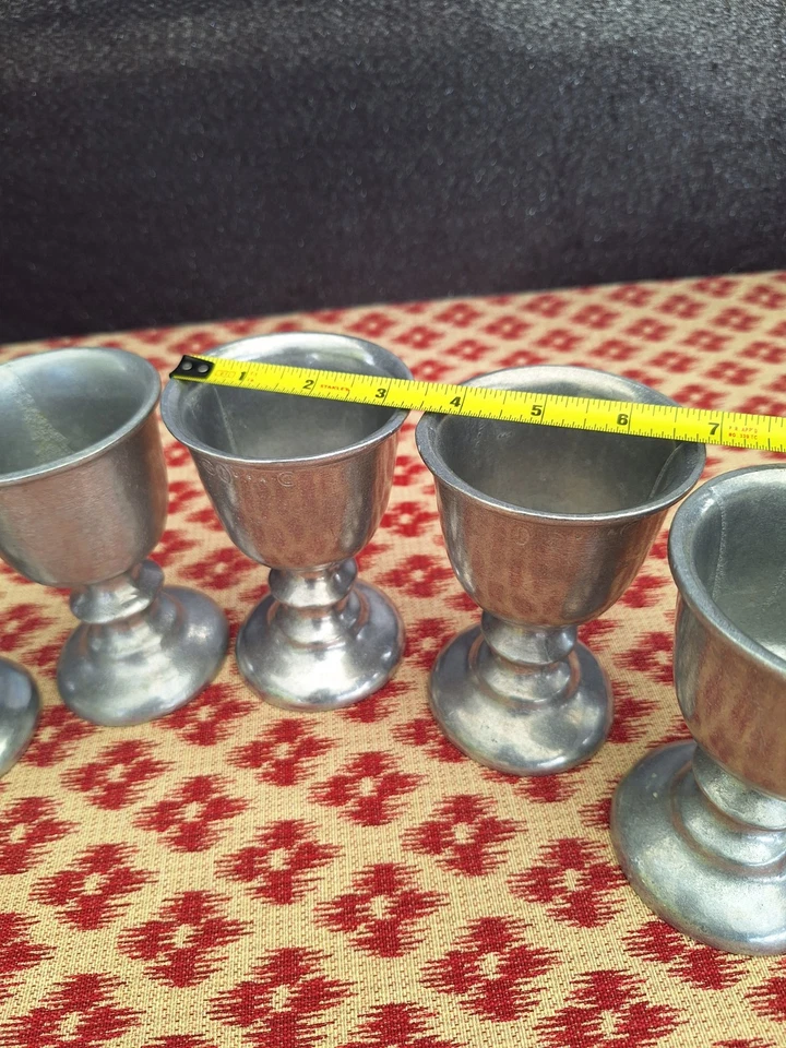 (6) WILTON ARMETALE ARADO TABERNA PATAS DE PELTRE Juego de SEIS COPAS de Bebida de 5" de Alto Foto 3 de 4