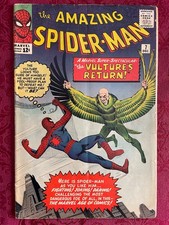 The Amazing Spider-Man #7 Marvel 1963 Key 2nd Appearance Vulture Steve Ditko