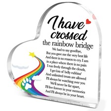 Rainbow Bridge Pet Loss Sympathy Gift Dogs Cats Memorial Acrylic Plaque,Loss ...