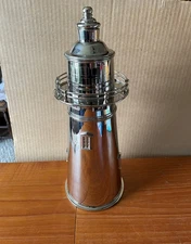 Vintage Lighthouse Cocktail Shaker Silverplated  14.25" AUTHENTIC MODELS Barware