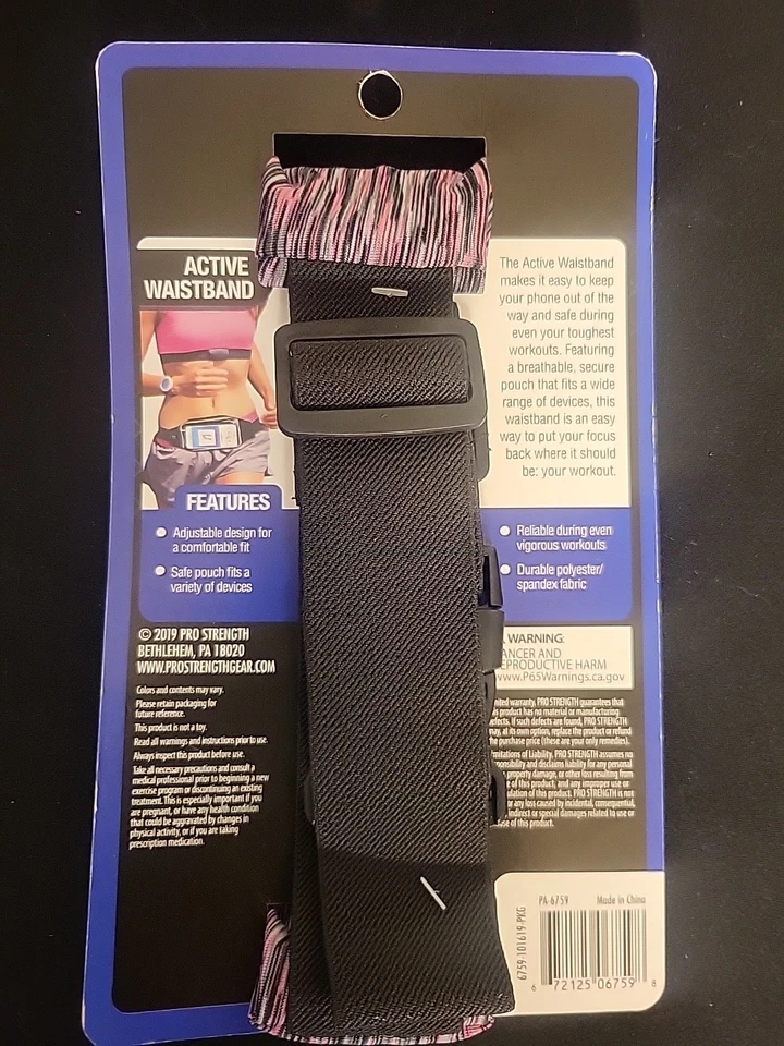 PRO STRENGTH ACTIVE ADJUSTABLE WAISTBAND FIT MOST SMARTPHONES-PINK - Image 2 of 2