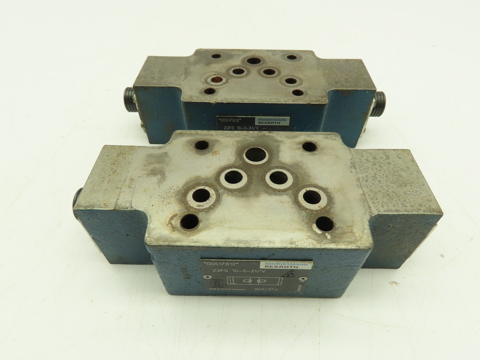 Rexroth Z2FS 10-5-31/V Hydraulic Throttle/Check Sandwich Valve Z2FS 10 LOT OF 2
