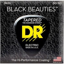 DR Strings BLACK BEAUTIES Taper Coated 4-String Bass Heavy 50-110 