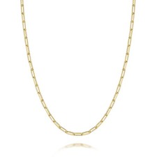 Gold Necklace for Women Men 14K Gold Chain Necklace for Women Unisex 2.5mm ...