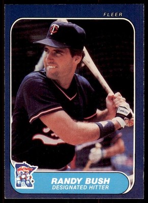1986 Fleer Randy Bush Baseball Cards #388