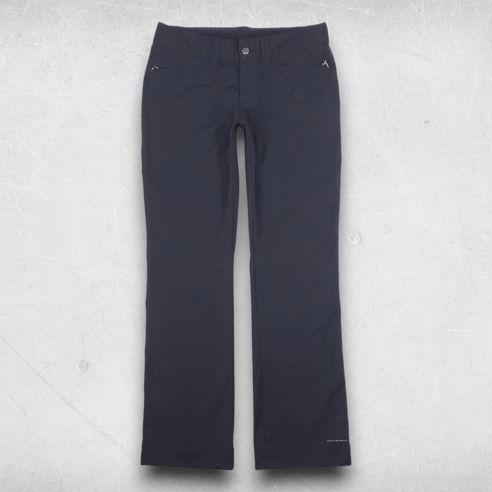 Columbia Hiking Pants Women 8S Black Zip Pockets Omni-Shield Advanced Repellency