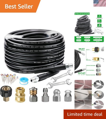 #ad Professional 70FT Pressure Washer Sewer Jetter Kit for Ultimate Blockage Removal $84.99