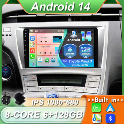 9'' Für Toyota Prius 3 2009-15 Android 14 Autoradio DAB+ Car Play GPS Navi 128GB