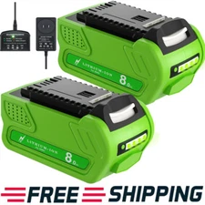 8.0Ah for Greenworks 40V G-MAX 29462 Cordless Power Tools Lithium-ion Battery