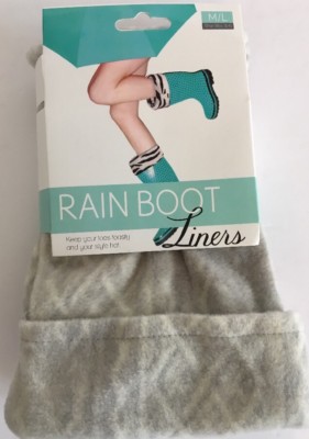 Rain Boot Liners-Gray Animal-Size M/L 8-10-Keep Your Toes Toasty-SHIPS N 24 HR