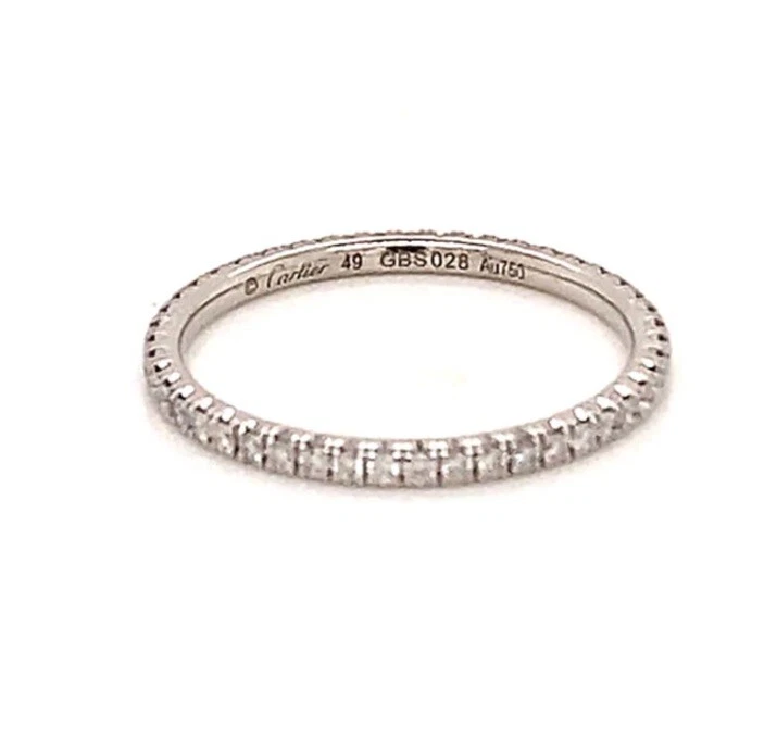 Étincelle de Cartier Eternity Diamond Wedding Band 0.50 ct. 18K W Gold SZ 5.75 - Image 4 of 4
