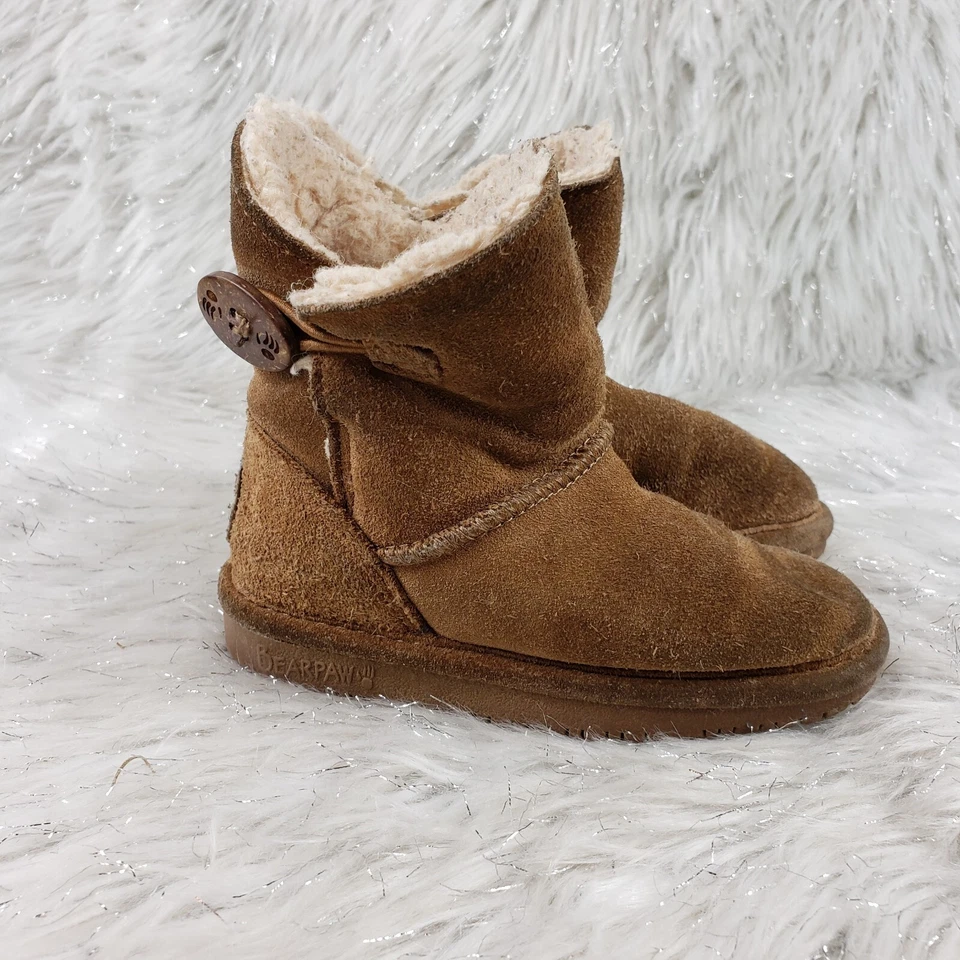 Botas BEARPAW Rosie Marrón Gamuza Niños Pequeños Talla 8 Foto 2 de 4