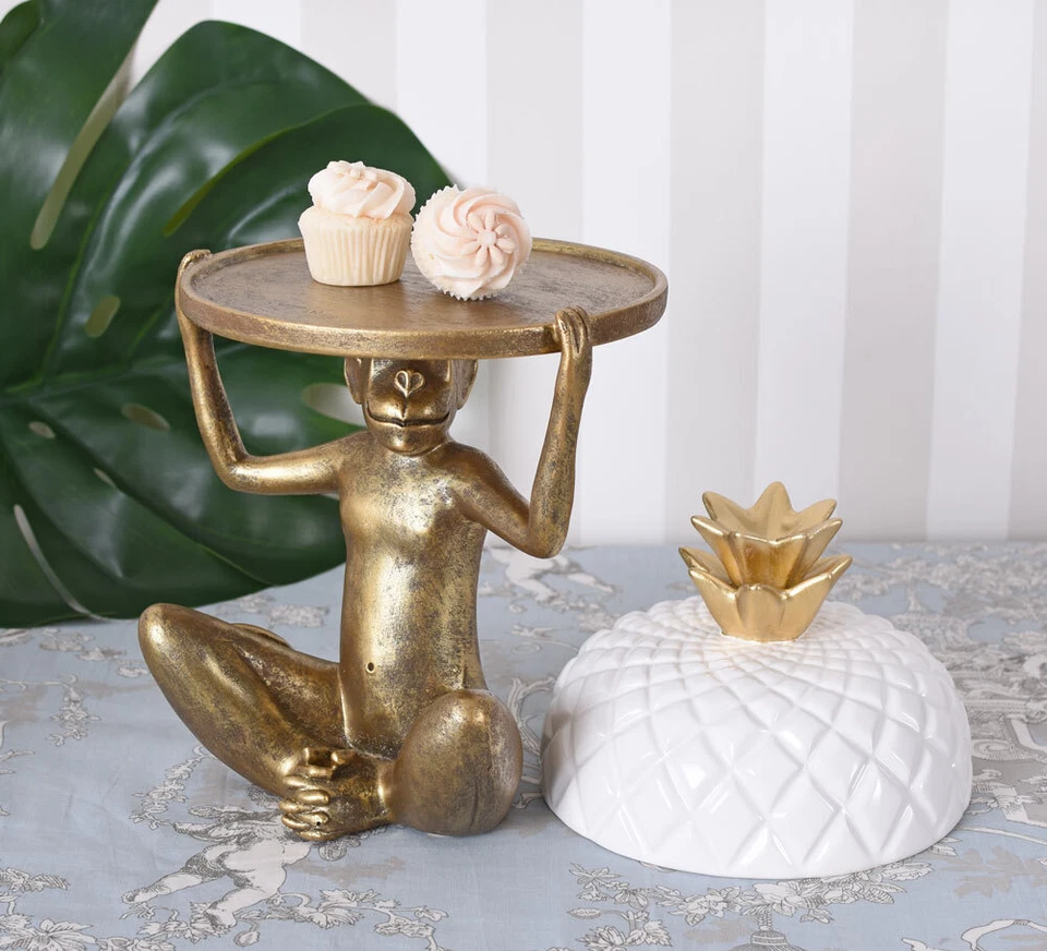 Piña Pastel Cúpula Muffin Soporte Mono Pastel Soporte Pie Cuenco Queso Cúpula Foto 2 de 4