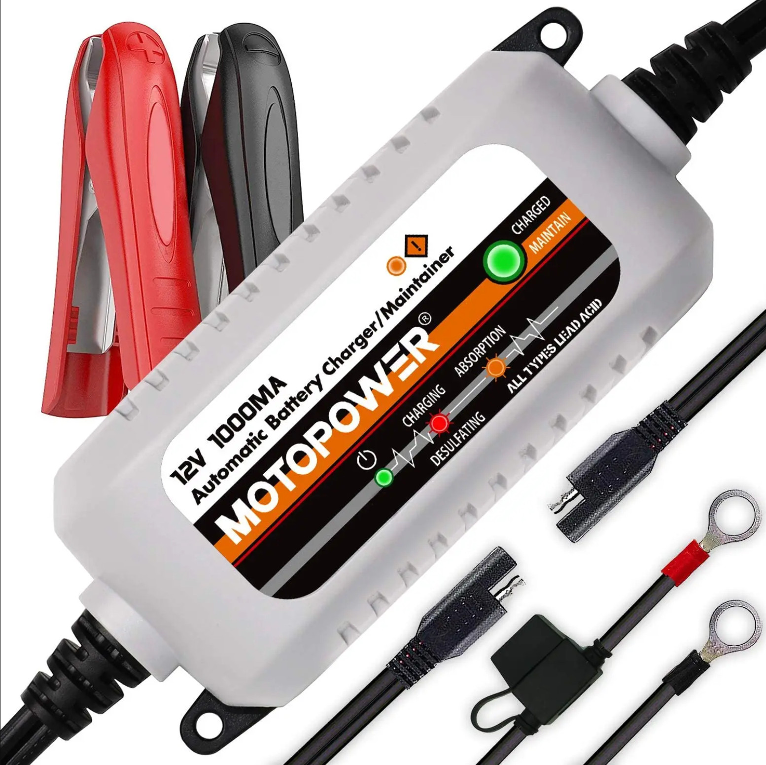 Chargeur batterie voiture intelligent 12V Motopower avec maintien de charge automatique