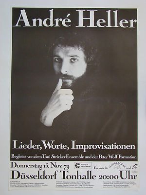 André Heller - Lieder, Worte, Improvisationen - Original Plakat DIN A1 (gerollt)