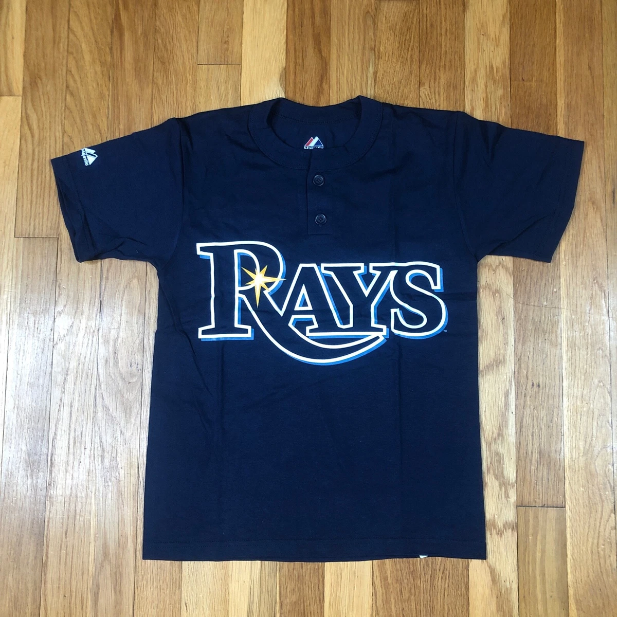 Tampa Bay Rays Shirt Boys Medium MLB Baseball Blue Youth Jersey