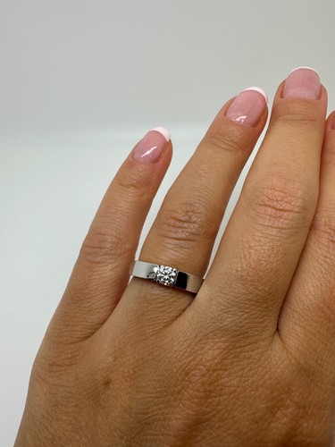18CT WHITE GOLD HALF ETERNITY WEDDING BAND 0.24CT DIAMONDS RING GG450 - Picture 9 of 23