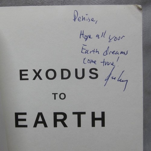 JIM EVRY autograph Exodus to Earth signed book '15 science-fiction Global Escape - Picture 2 of 4